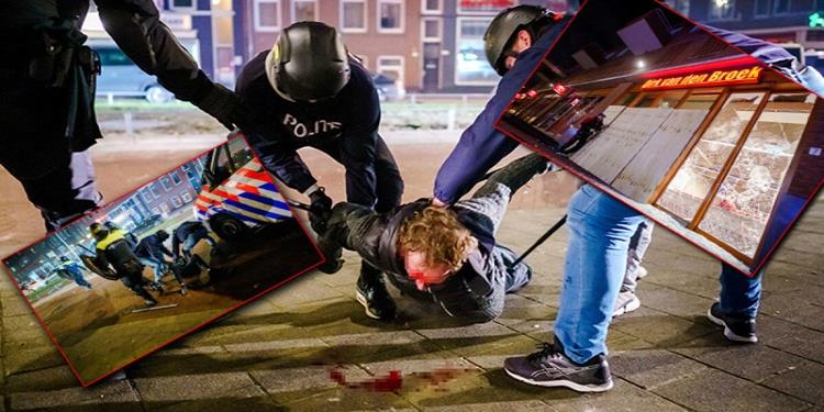 Avrupa da kaos büyüyor. Korona virüs protestoları Hollanda da yağmaya dönüştü.